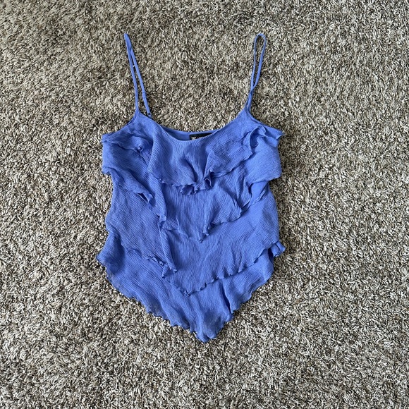 Silk Y2K summer top lilac - Picture 1 of 4